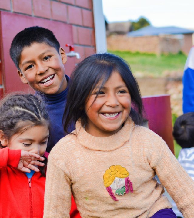 Happy native american family in the countryside.